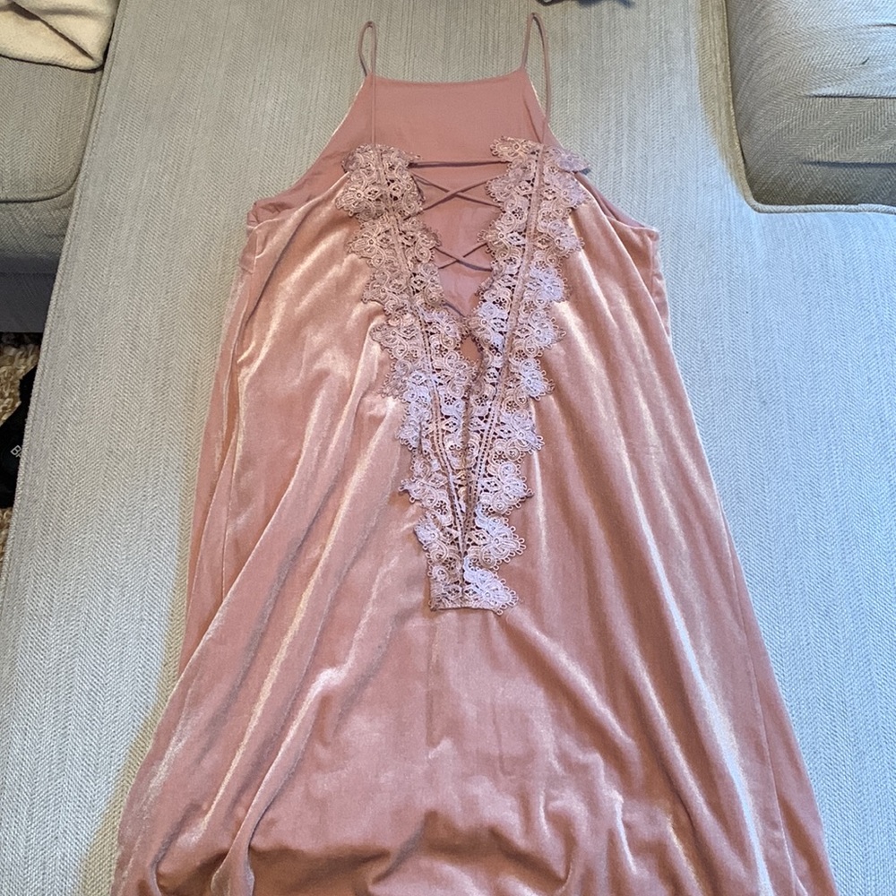 Pink Velvet Dress